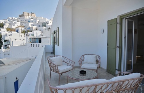 Astypalaia Villa | Kallichoron Signature Villa with breathtaking view of Chora and the Aegean Sea.