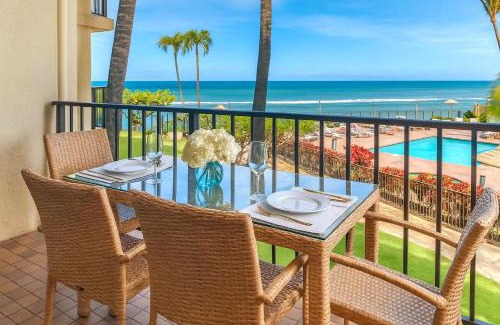 Honokowai Apartment | KBM Resorts FREE CAR Kaanapali Shores Ocean view 2-Bedroom Condo with Huge Lanai Steps to Pool KS-258