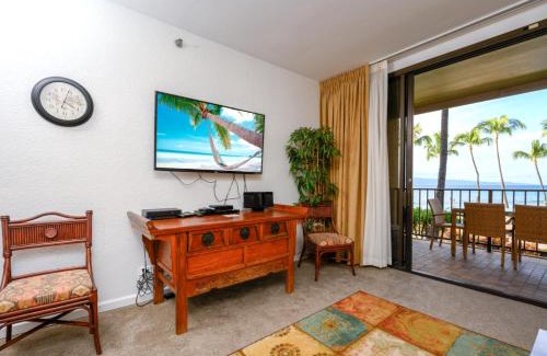 Honokowai Apartment | KBM Resorts FREE CAR Kaanapali Shores Ocean view 2-Bedroom Condo with Huge Lanai Steps to Pool KS-258