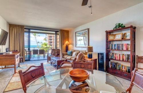 Honokowai Apartment | KBM Resorts FREE CAR Kaanapali Shores Ocean view 2-Bedroom Condo with Huge Lanai Steps to Pool KS-258