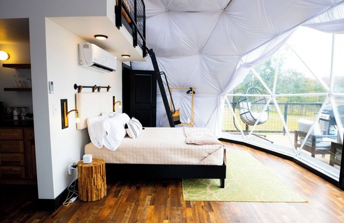 Coosa Resort | Lake Front Geodesic Dome: Hot Tub, TV, & Lake Views