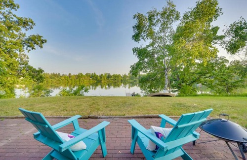 Birchwood House | Lakefront Birchwood House with Deck and Fire Pit!