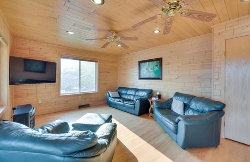 Birchwood House | Lakefront Birchwood House with Deck and Fire Pit!