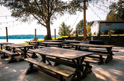 Steele Creek House | Lakefront Property Studio Cabin With Private Porch #38 at Long Cove Resort by Redawning