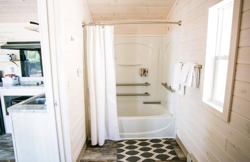 Steele Creek House | Lakefront Property Studio Cabin With Private Porch #38 at Long Cove Resort by Redawning