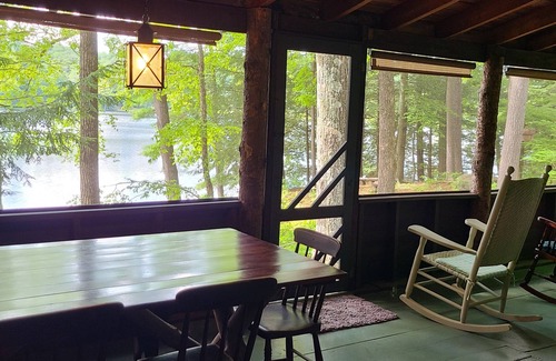 Fort Ann Cabin | Lakefront Rustic 1930s dog friendly Cabin w/lg screened porch near Lake George