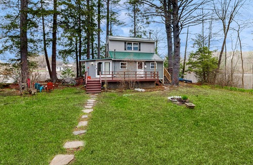 Augusta Apartment | Lakefront Studio in the Trees with Gorgeous Views, Balcony, & Shared Canoe
