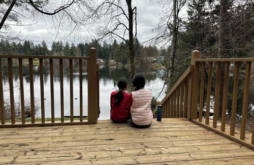 Burley House | Lakeside A-frame for families, grannies and new kayakers