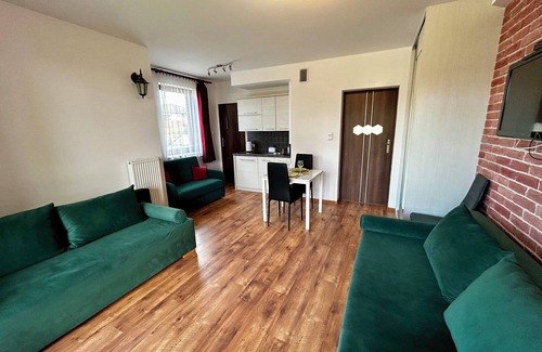 Ostroda Apartment | Lakeside Promenade View Sunset Studio