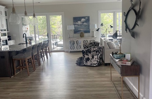 Saxony Forest House | Large 5BR home on quiet cove. Pets welcome. Private dock. 3 fireplaces, firepit.