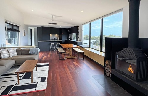 Ocean Beach House | Lights Lookout: Elevated home, expansive sea views