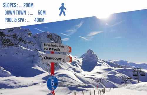 Champagny-en-Vanoise Apartment | Localisation centrale et vue spectaculaire