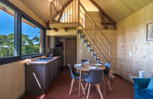 Brazey-en-Morvan Ski Chalet | Lodge Cèdre Private Spa and Sauna, in a Green Environment, View of the Morvan