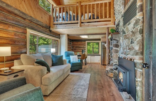 Pillager House | Log Cabin in the Woods. Sauna. Wood Fireplace. Pet Friendly.