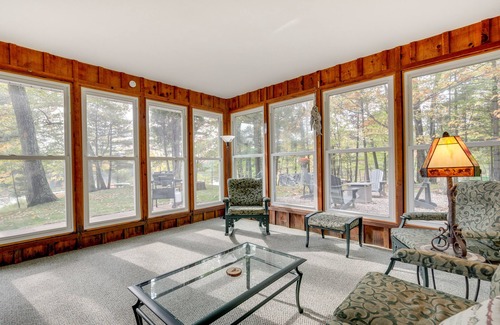 Lake Tomahawk House | Loon Landing | Quiet lakefront, sunroom, large yard, firepit, kayaks, Dogs OK