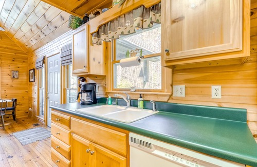 Epworth Cabin | Lovely dog-friendly cabin w/wood-burning stove, private hot tub, & free WiFi