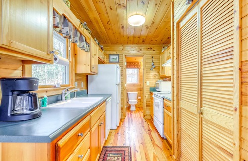 Epworth Cabin | Lovely dog-friendly cabin w/wood-burning stove, private hot tub, & free WiFi