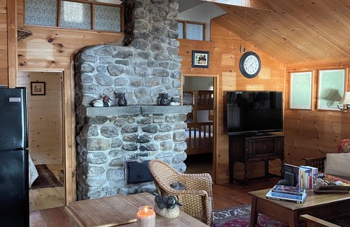 Oxford Cabin | Lovely, Lake Front 2-Bedroom Cabin with Porch and Dock on Saturday Pond