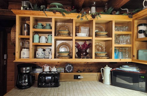 Bradford Cabin | Lovely Log Cabin Retreat: Cozy Fireplace, Beautiful Gardens & Nature