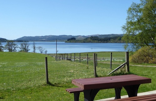 Dalmally Cottage | Lovely view over Loch Awe, hills and fields - Waterfall nearby - south facing
