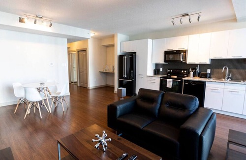 Downtown Edmonton Apartment | Luxe 1BR Apt with Gym: 5-min from Alberta Ground