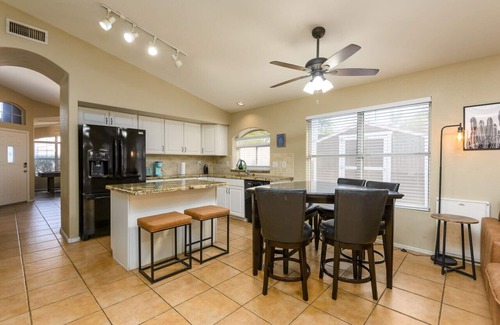 Superstition Springs House | Luxe Desert-Chic 3BR | Heated Pool + Spa | Grill