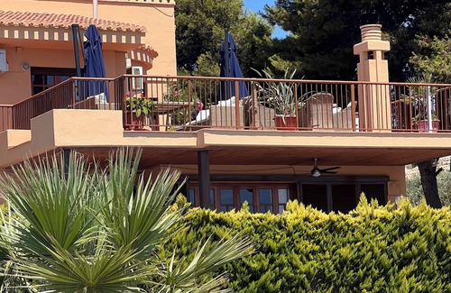 Calabardina Villa | Luxury Beachfront Villa. 5 bedroom . Large private garden and pool. 2 Balconies
