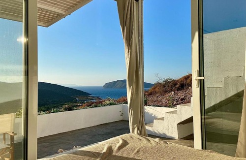 Pefki House | Luxury Sea View Cottage in Quiet Olive Grove
