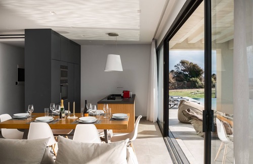 Chalikounas Villa | Luxury Seafront Villa Afroditi w/Private Beach and Direct Access , Heated pool