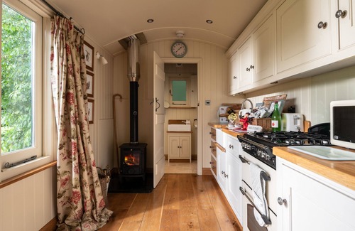 Broadwas Apartment | Luxury Shepherds Hut with private hot tub in quiet rural setting