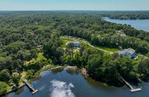 South Yarmouth House | Luxury Waterfront Home w Heated Pool and Hot Tub