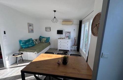 Palavas-les-Flots Apartment | M T2 climatisé à100m de la plage ,des bateaux ,des commerces, Une terrasse ensoleillée