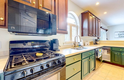 Holden House | Maine Country Getaway | Creekside house in Holden with deck & great location