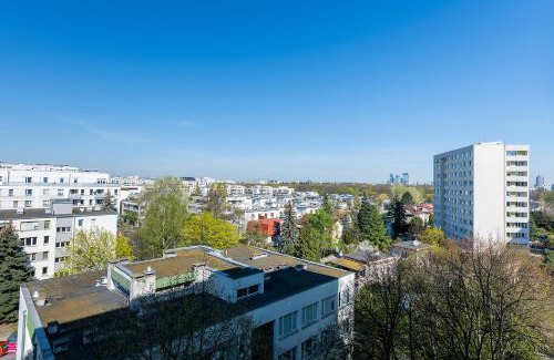 Warsaw Apartment | Maklakiewicza 17 - 700m od szpitala MSWiA - 4km do Lotniska Chopina - mały balkon - Piękny widok na centrum Warszawy