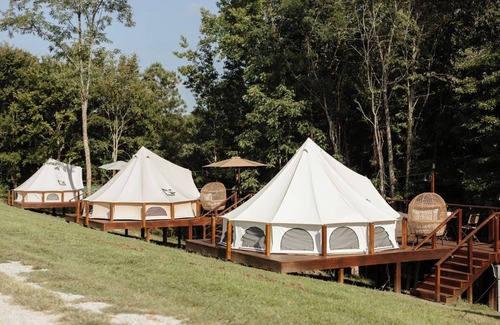 Silver Point Cabin | Marigold: Mountain Escape: Yurt/Glamping with Heated Pool & Hot Tub & A/C