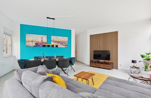 Markranstaedt Apartment | MARLEI 6 Apartment mit 3 Schlafzimmern, gemütlichen Wohnbereich, mit 2 WCs