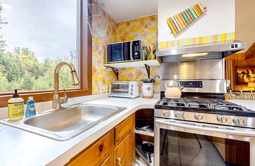 Franconia House | MCM hideaway with entertainer's deck, dog-friendly yard, Ping-Pong & WFH desks