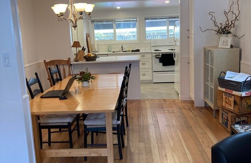 Cultus Lake Cottage | Memories Cottage is steps from beach and close to water slides amusement park.