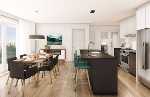 Pointe-de-Sainte-Foy Apartment | Modern 1BR w/den, Skyline Views, Gym and Pool