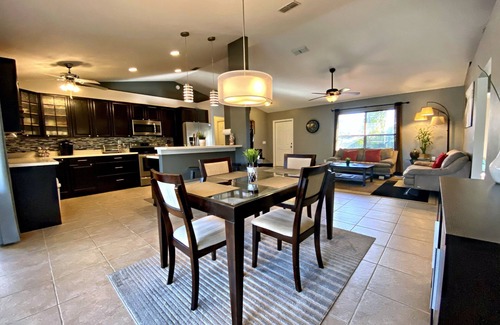 San Carlos Park House | Modern 3 bedroom, 2 bath getaway with HEATED private pool and jacuzzi