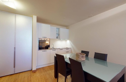 Madulain Apartment | Modern 3½ room flat on the ground floor, approx.