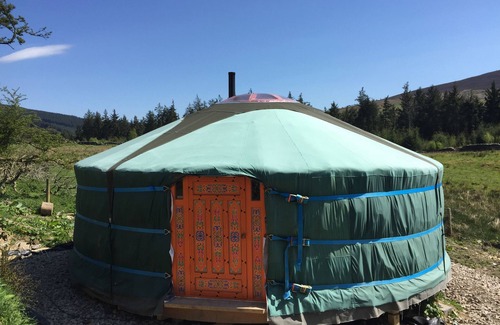 Corwen Cabin | Mongolian Yurt with Log Cabin Kitchen/Bathroom in Berwyn Mountains, North Wales
