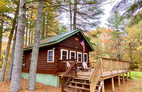 Penobscot County Cabin | Moose's Lair 1 Bed/1 Bath Charming Rustic Log Cabin