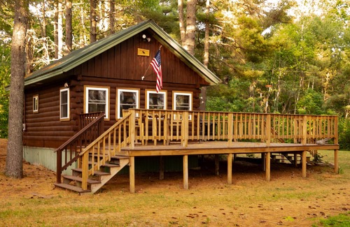Penobscot County Cabin | Moose's Lair 1 Bed/1 Bath Charming Rustic Log Cabin
