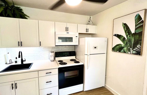 Dunedin Apartment | NEW! 1-blk to Waterfront, Sunsets, Bike Path. Tri-plex Studio Apartment
