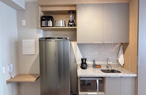 Santo Amaro Apartment | New and equipped studio close to the American consulate and subway