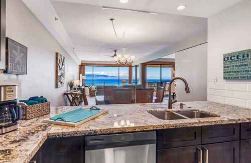 Kahana Condo | NEW! Gorgeous Remodel, Panoramic Views right on Sandy Swimmable Beach