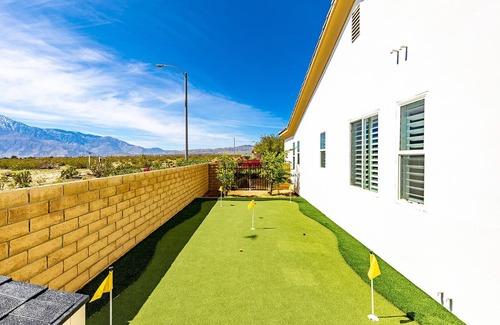 Desert Hot Springs House | NEW: Pool, Spa, Tiki Bar, Mini Golf, Firepit, Desert Views