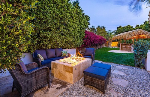 Desert Hot Springs House | NEW: Pool, Spa, Tiki Bar, Mini Golf, Firepit, Desert Views
