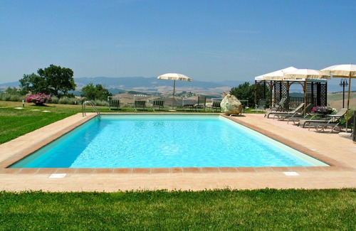 Gambassi Terme Villa | Nice apartment in villa with WIFI, pool, A/C, TV, terrace, panoramic view, close to San Gimignano